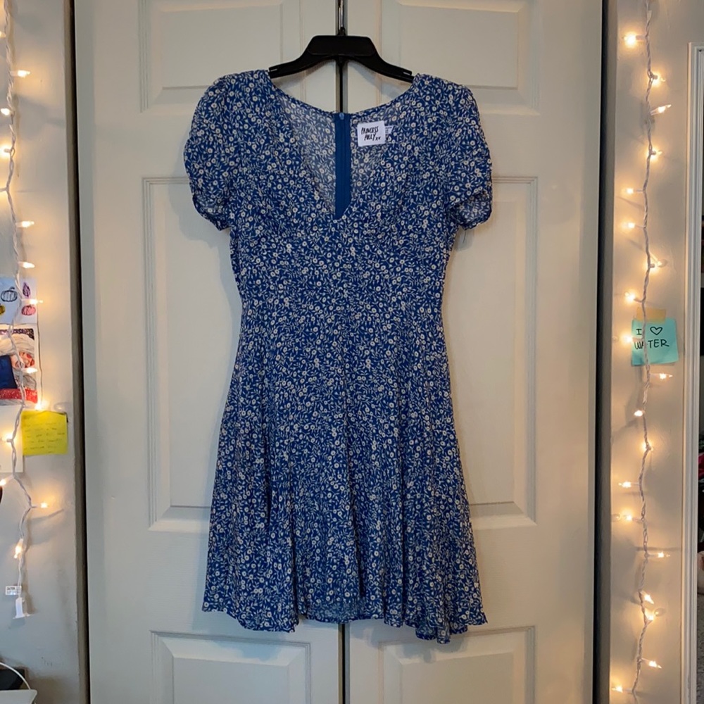 Princess Polly Blue Short Sleeve Dress